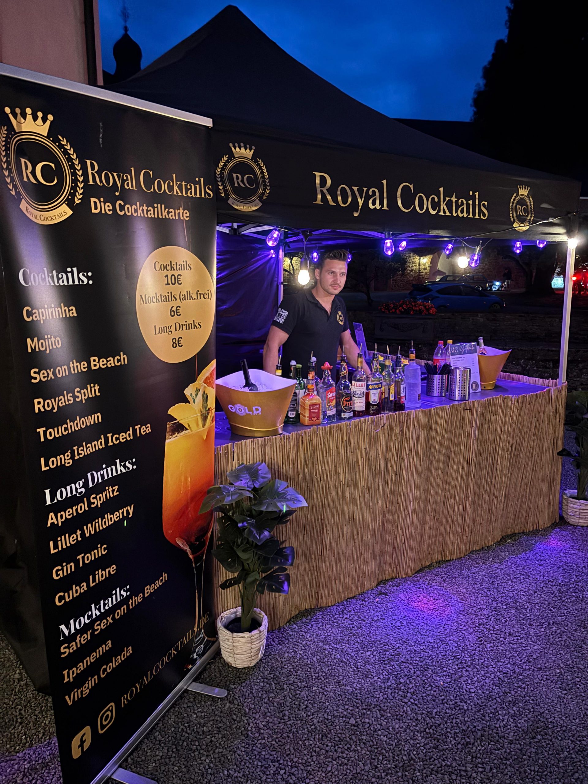 Royal Cocktails Event – Mobile Cocktailbar und Barkeeper bei einer Veranstaltung