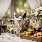 Weinbar für Hochzeit stilvoll planen